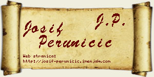 Josif Peruničić vizit kartica